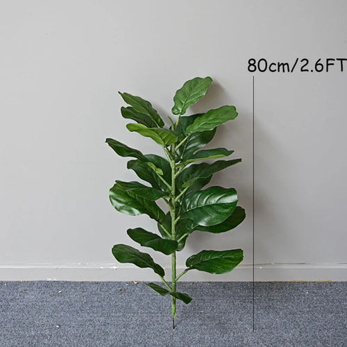 6.5FT Large Artificial Ficus Tree Branch Fake Green Plants Palm Leafs