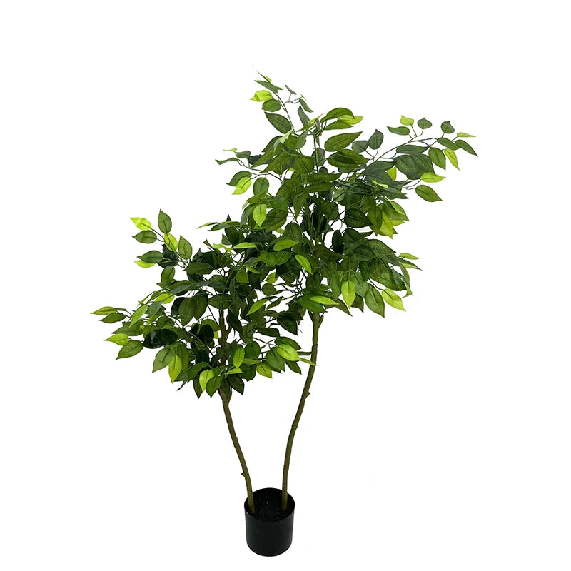 6.5FT Large Artificial Ficus Tree Branch Fake Green Plants Palm Leafs